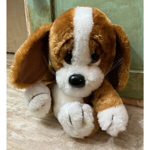 Vintage Sad Sam JR Puppy Plush Applause Giordano Big Eyes Dog1980s Basset Hound
